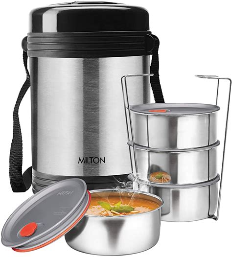 thermos tiffin box stainless steel|insulated lunch box with thermos.